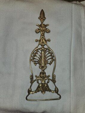 Vintage Solid Brass Pineapple Scroll Wall Hanging – Hospitality Decor